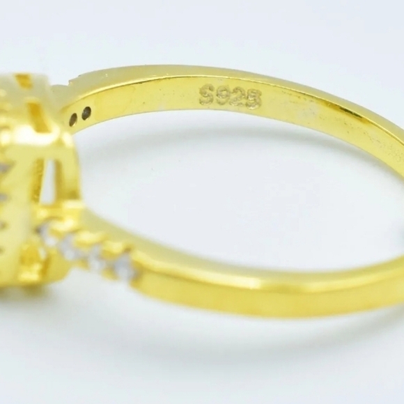 Genuine Opal and White Sapphire ring Nwt! - Picture 4 of 5